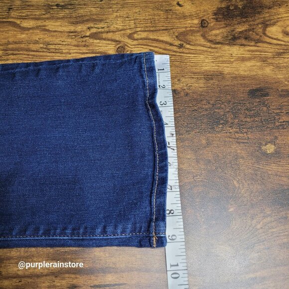 GAP Jeans 28 S Long & Lean Flare Mid Rise Dark Wash Stretch Denim Western - Picture 12 of 14